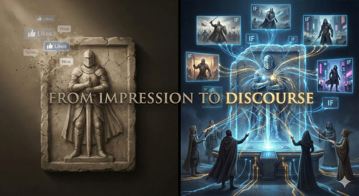 From Impression to Discourse: The Evolution of Art into Living Lore